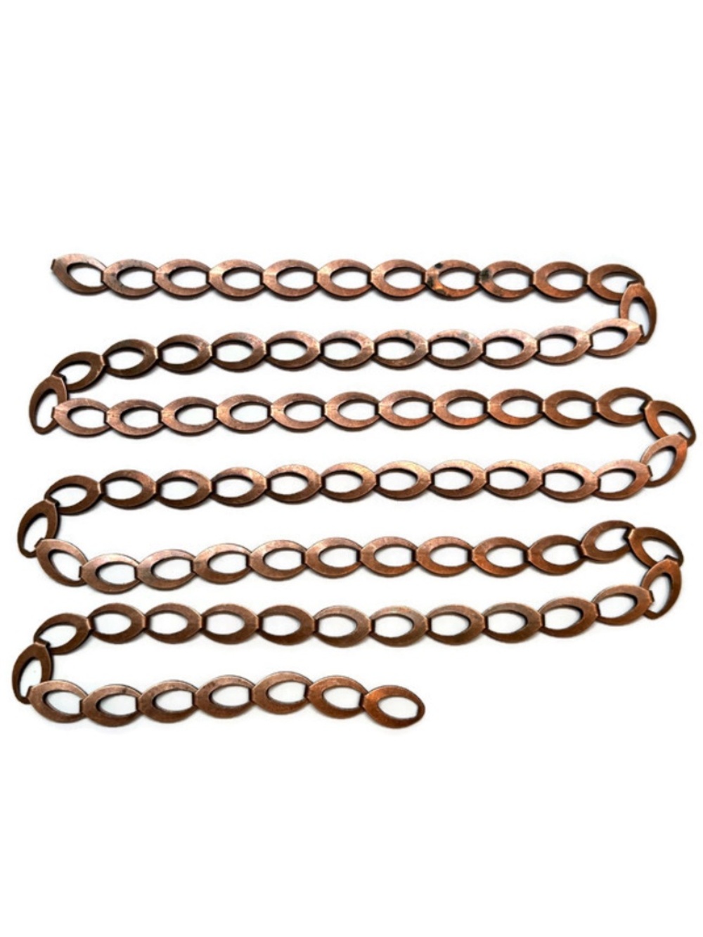 🔥$1 Clearance Red Copper Folded Link Chain (1 metre)